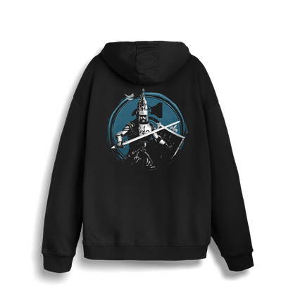 Black Printed Sweater Back