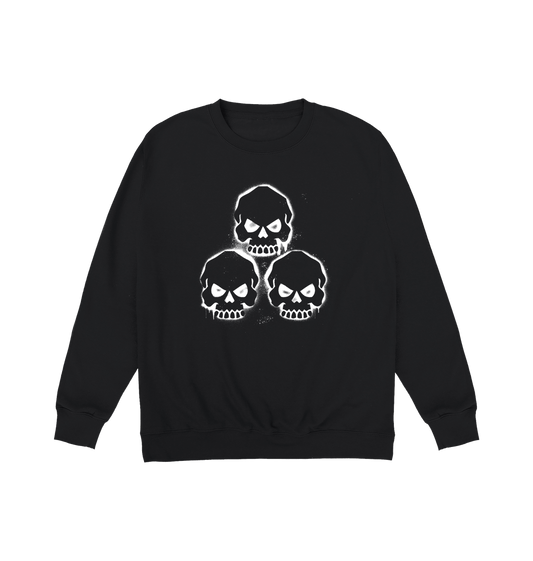 Deep Black Printed Sweater
