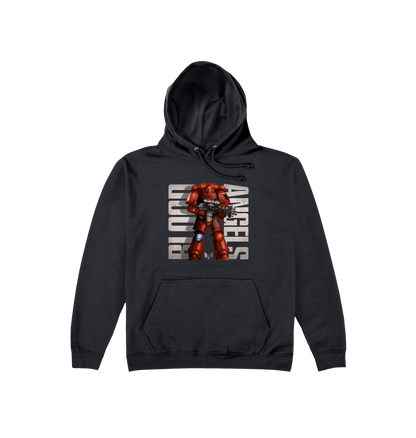 Jet Black Printed Hoody