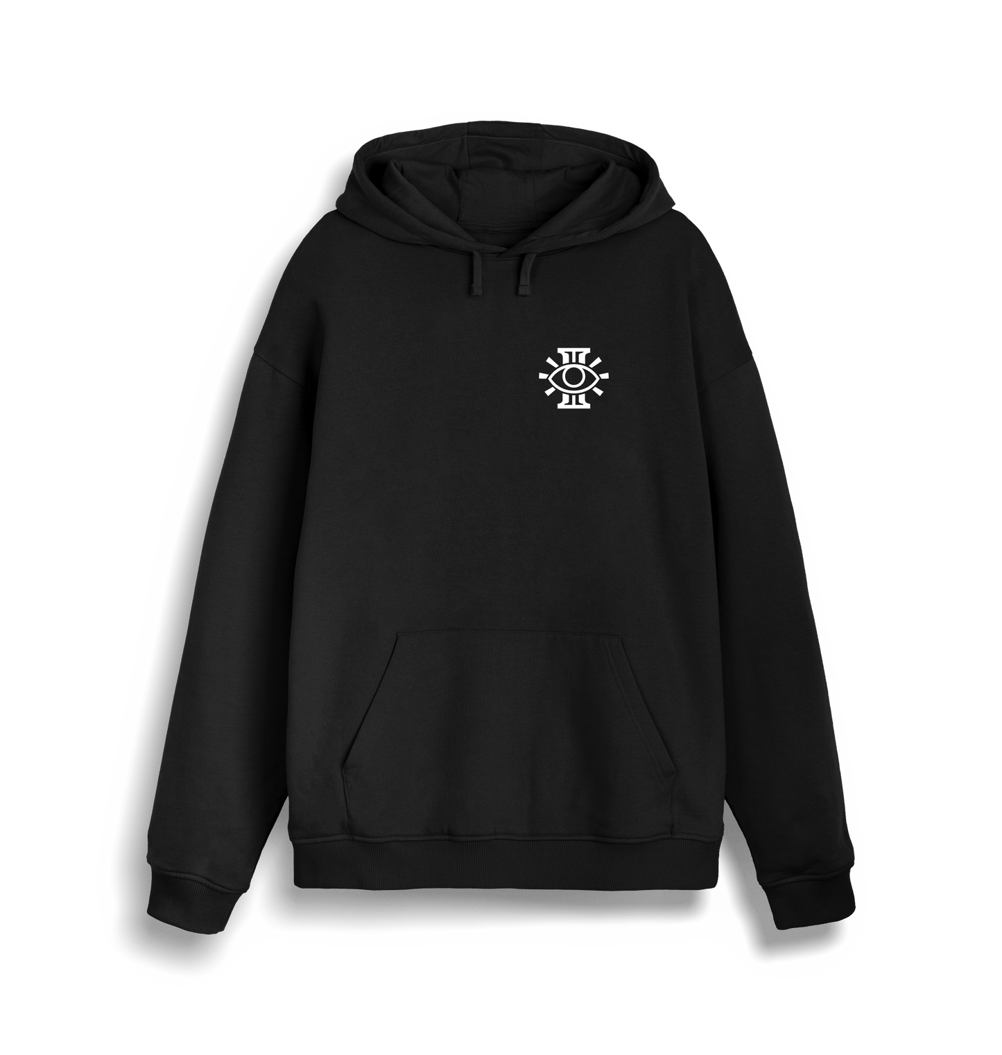 Black Printed Sweater Front