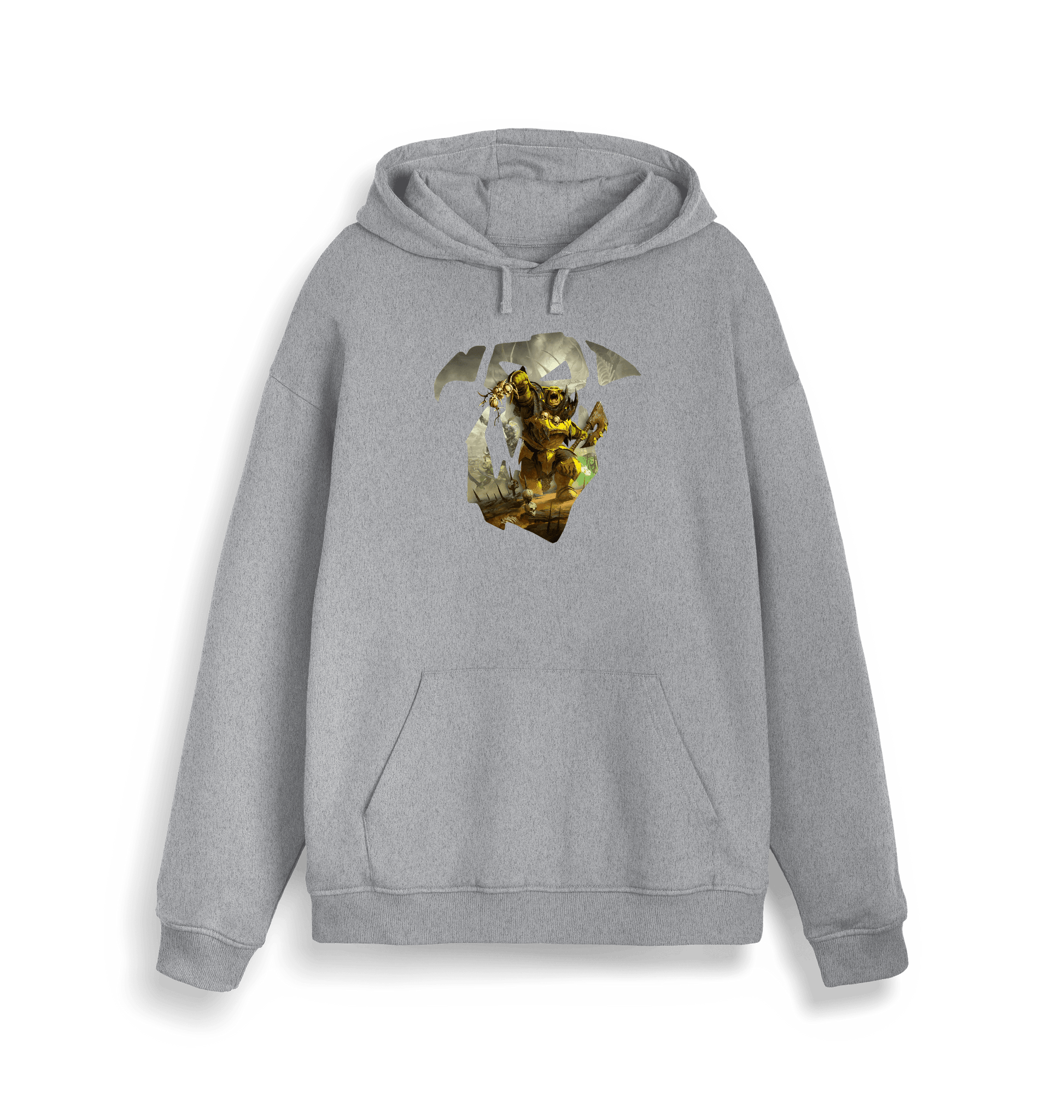 Heather Grey Printed Sweater Front