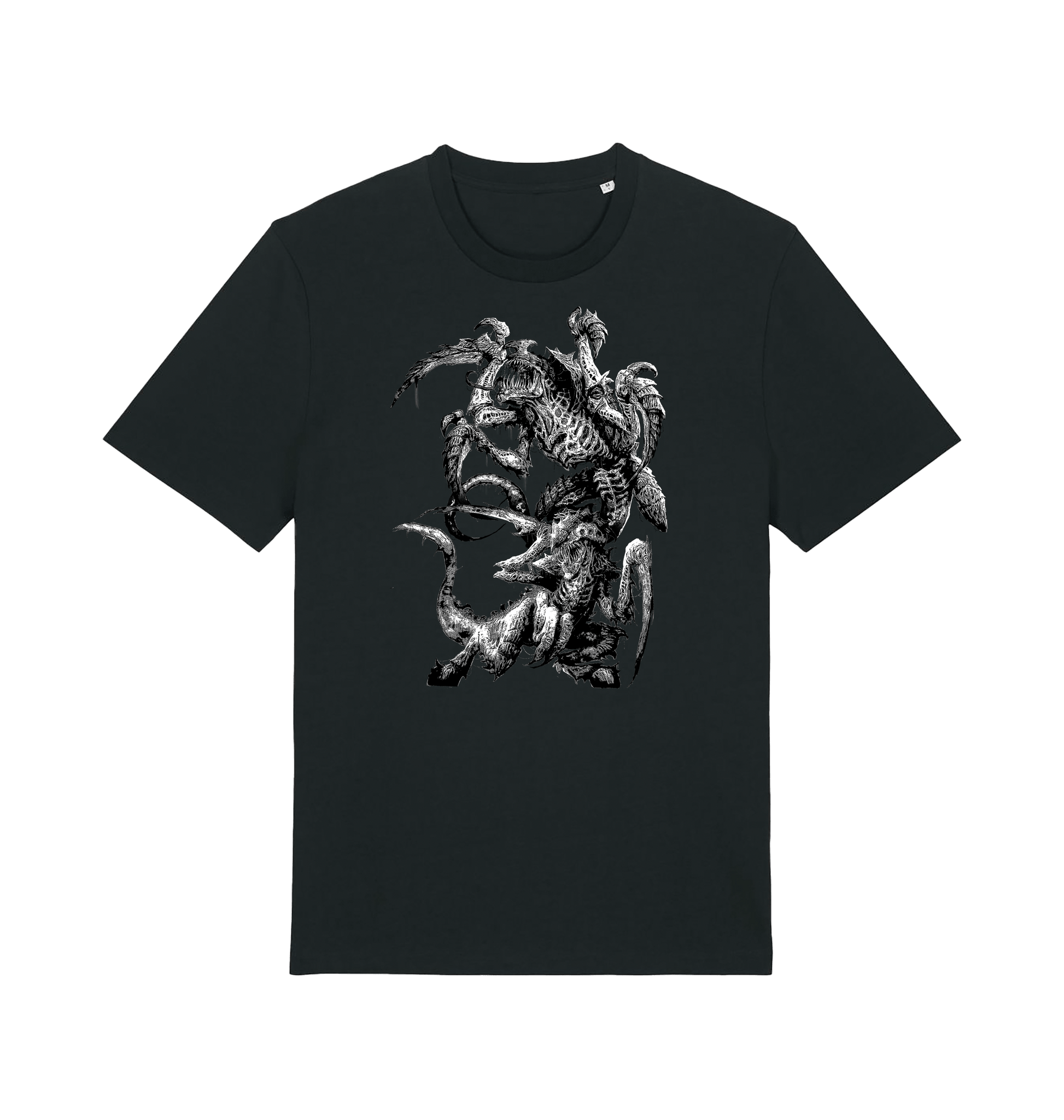 Black Printed T-shirt Front