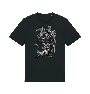 Black Printed T-shirt Front