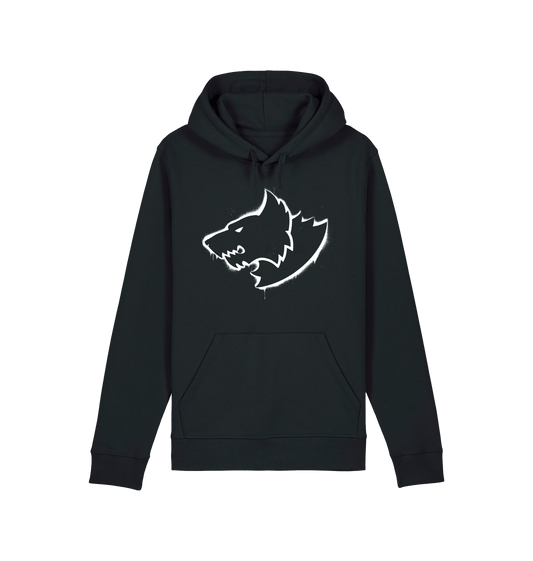 Black Printed Hoody Front