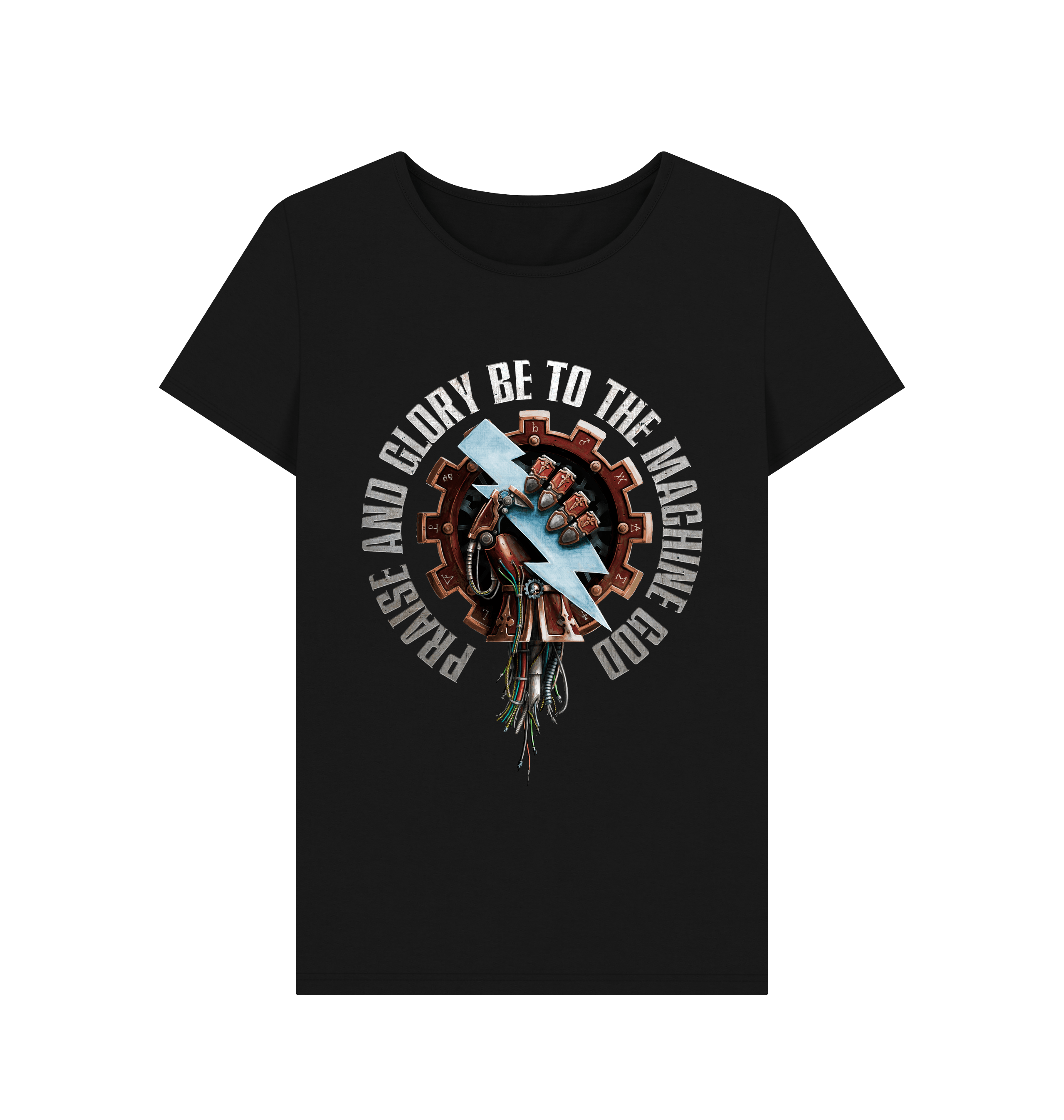 Black Adeptus Mechanicus - Machine God Fitted T Shirt
