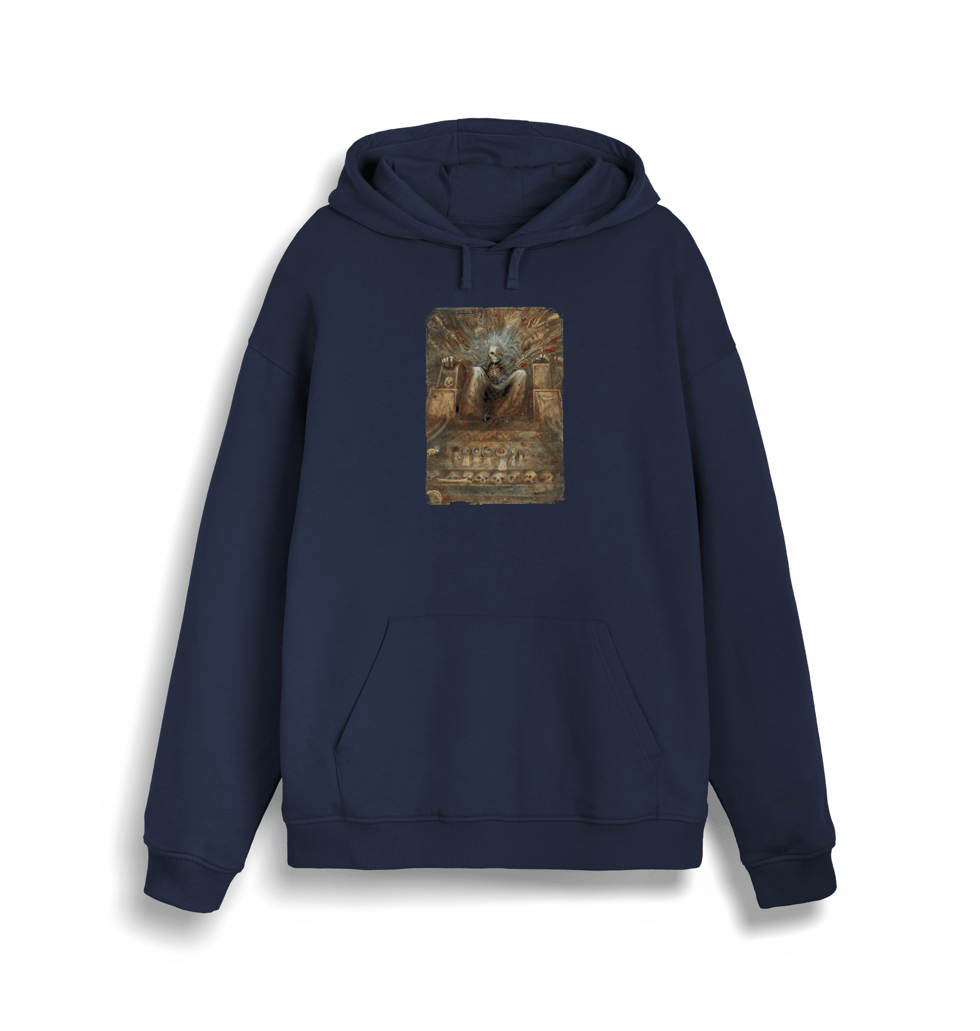 French Navy Printed Sweater Front