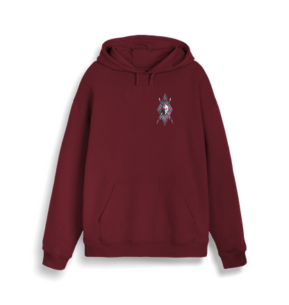 Burgundy Printed Sweater Front