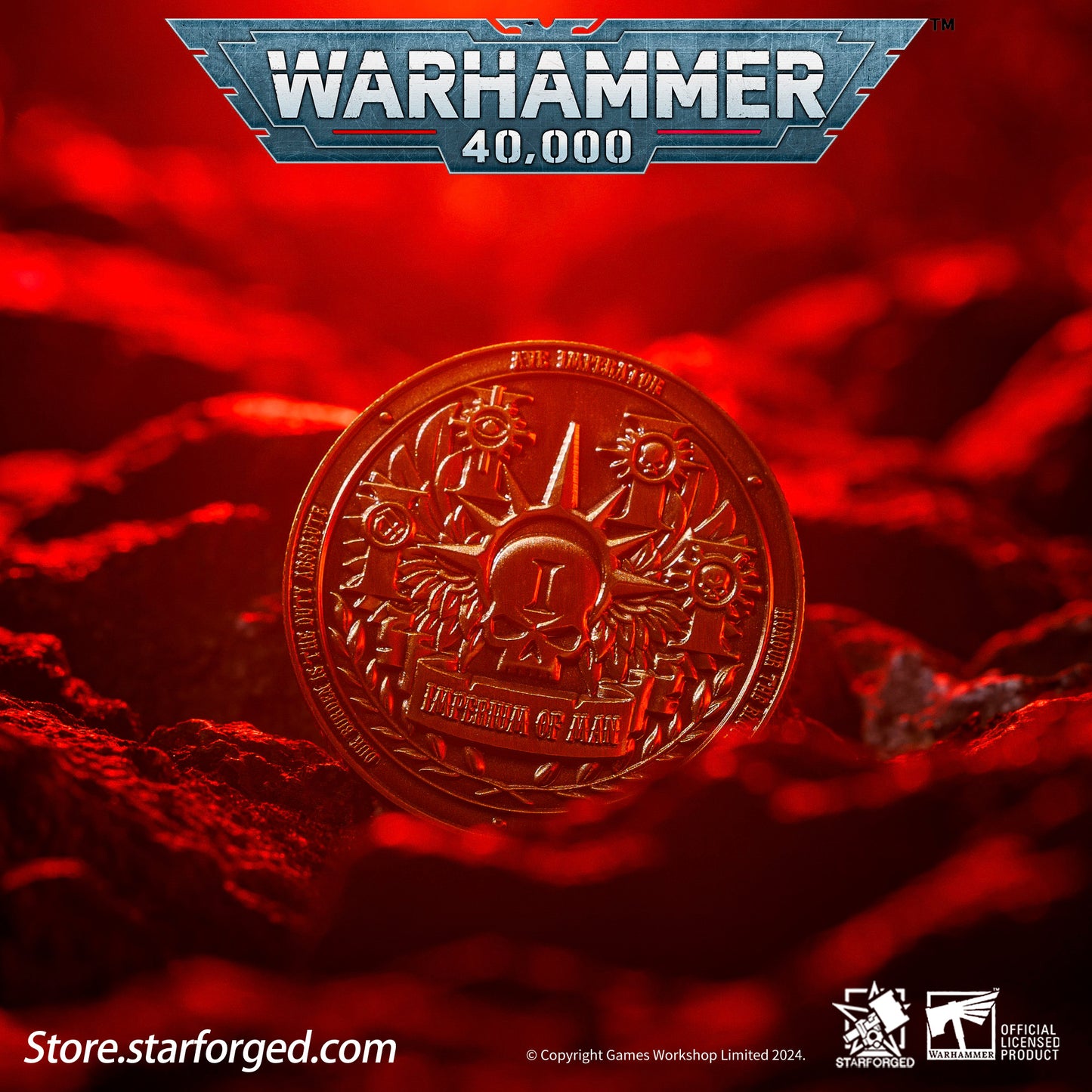 Starforged Warhammer 40,000 Imperium of Man Terra Planetary Commemorative Coin