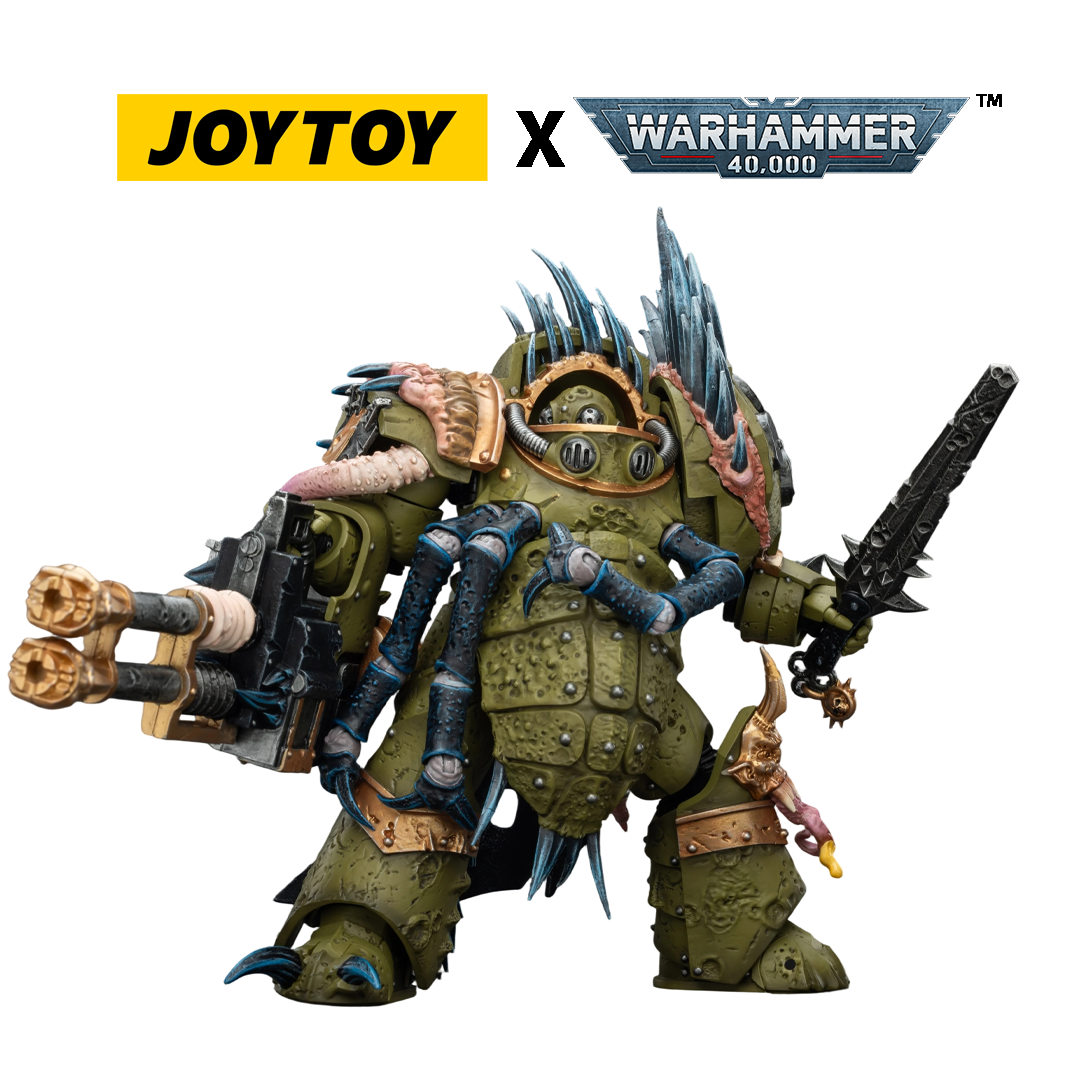JoyToy Warhammer 40,000 Action Figure - Death Guard, Blightlord Terminator 1 with Reaper Autocannon and Bubotic Blade (1/18 Scale) Preorder