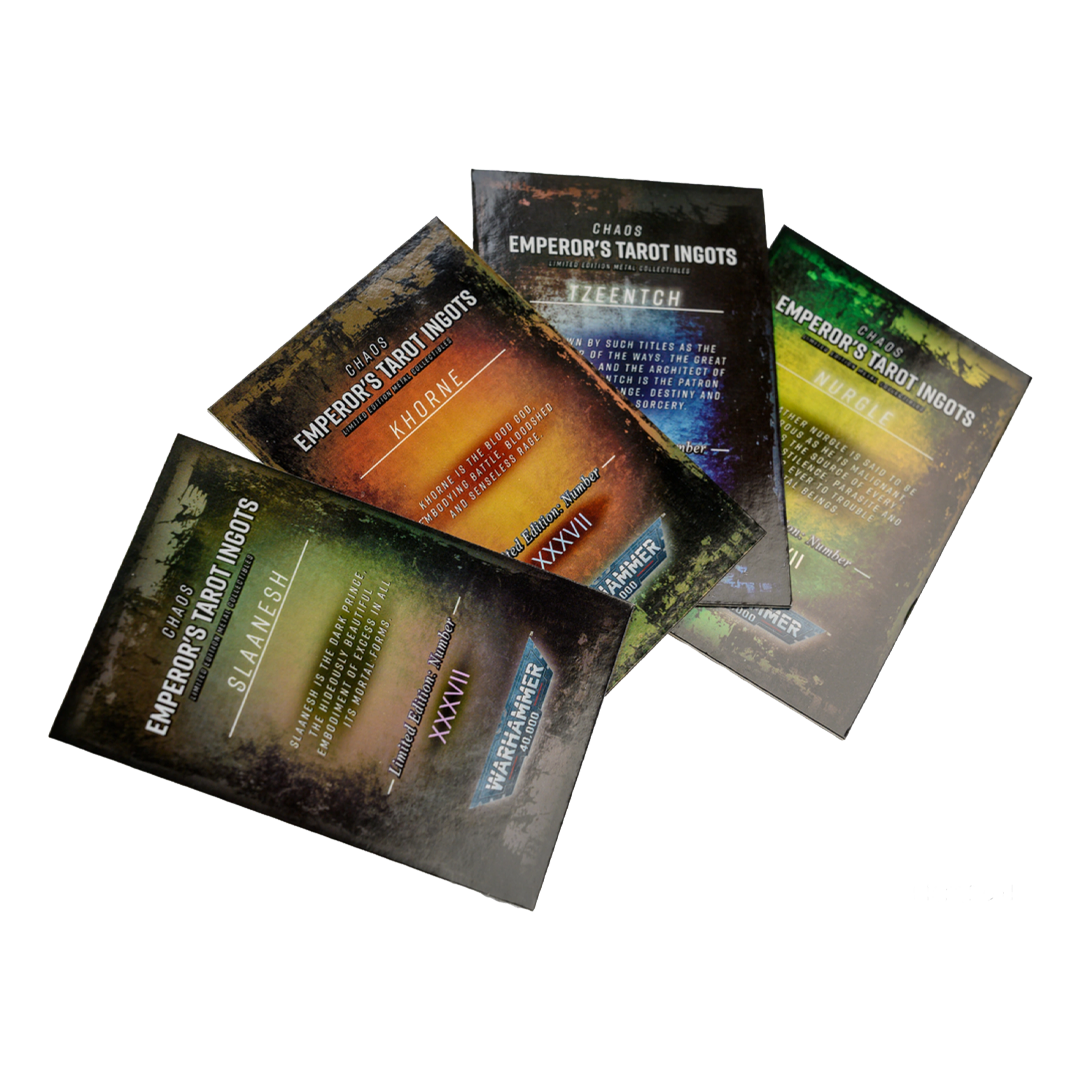 Warhammer 40,000: Imperial Tarot Ingot - Gods (4 Pack)