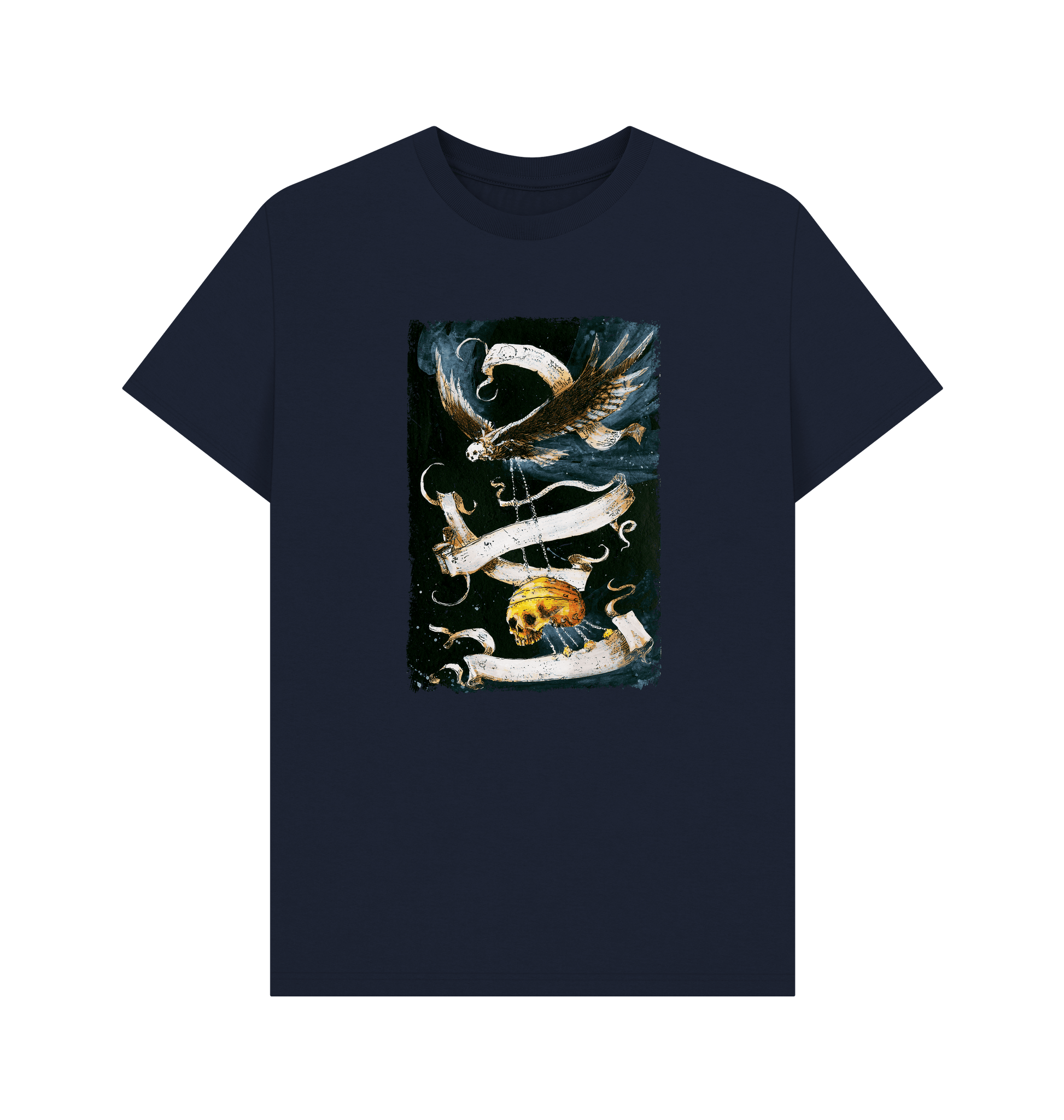 Navy Blue GRIMDARK - Scrolls T Shirt