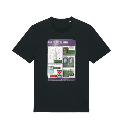 Black Printed T-shirt Front