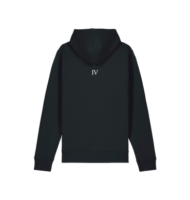 Black Printed Hoody Back