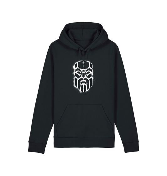 Black Printed Hoody Front