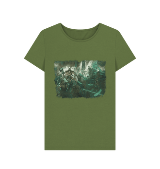 Khaki Necrons Skorpekh Lord Design Fitted T Shirt