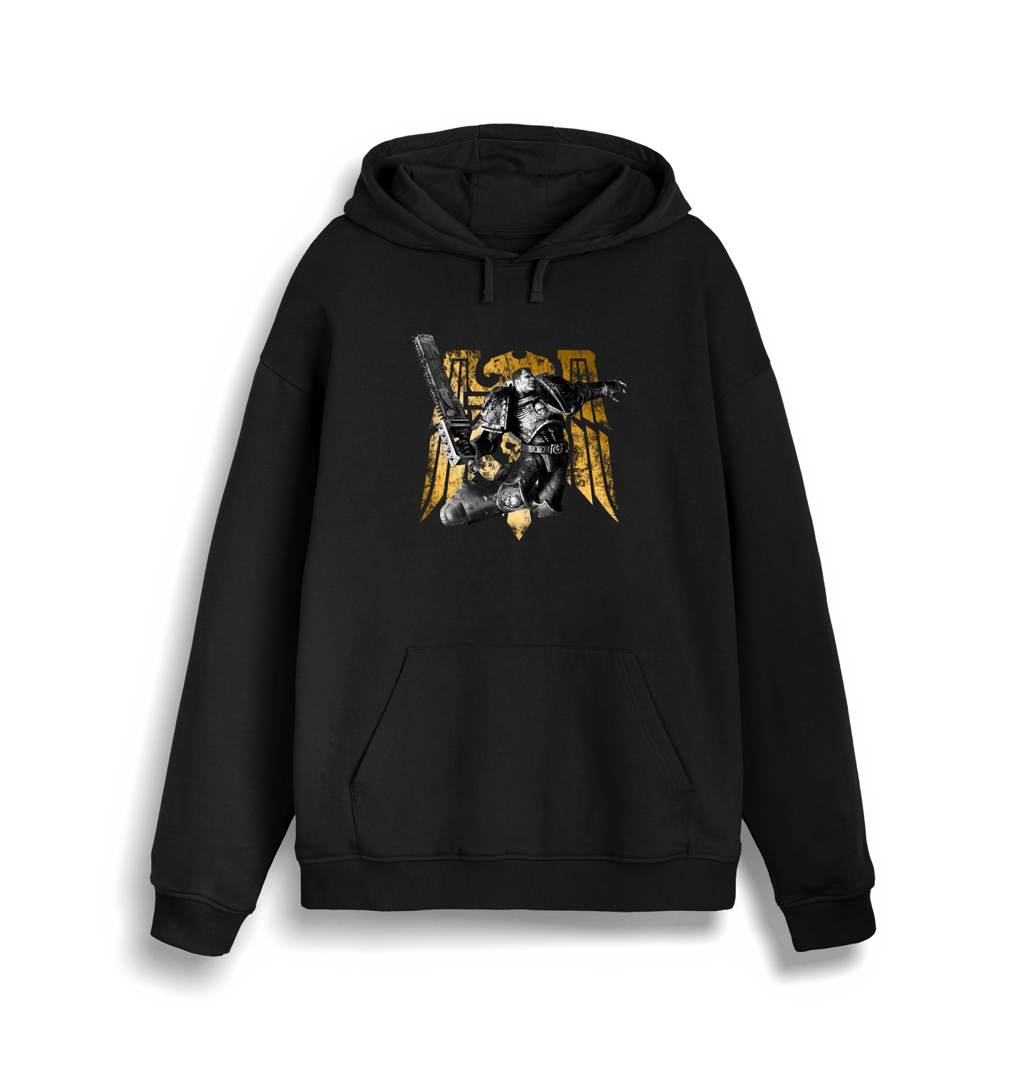 Black Printed Sweater Front