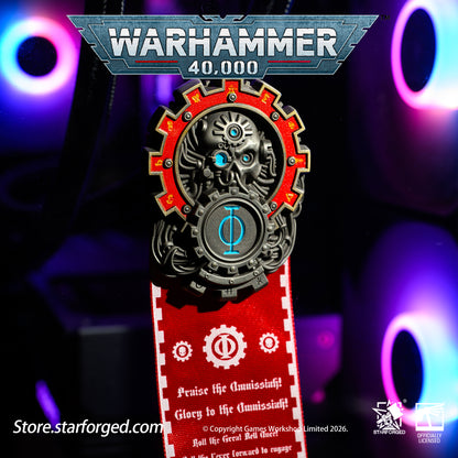 Starforged Warhammer 40,000 Seal of Omnissiah Machine God Deus Mechanicus Men's Brooch Pin Badge