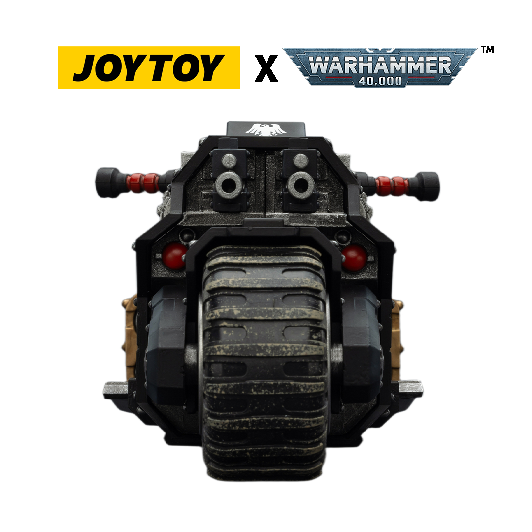 JOYTOY Warhammer 40,000 - Raven Guard, Raider-pattern Combat Bike with twin-linked bolt rifles (1/18 Scale) Preorder