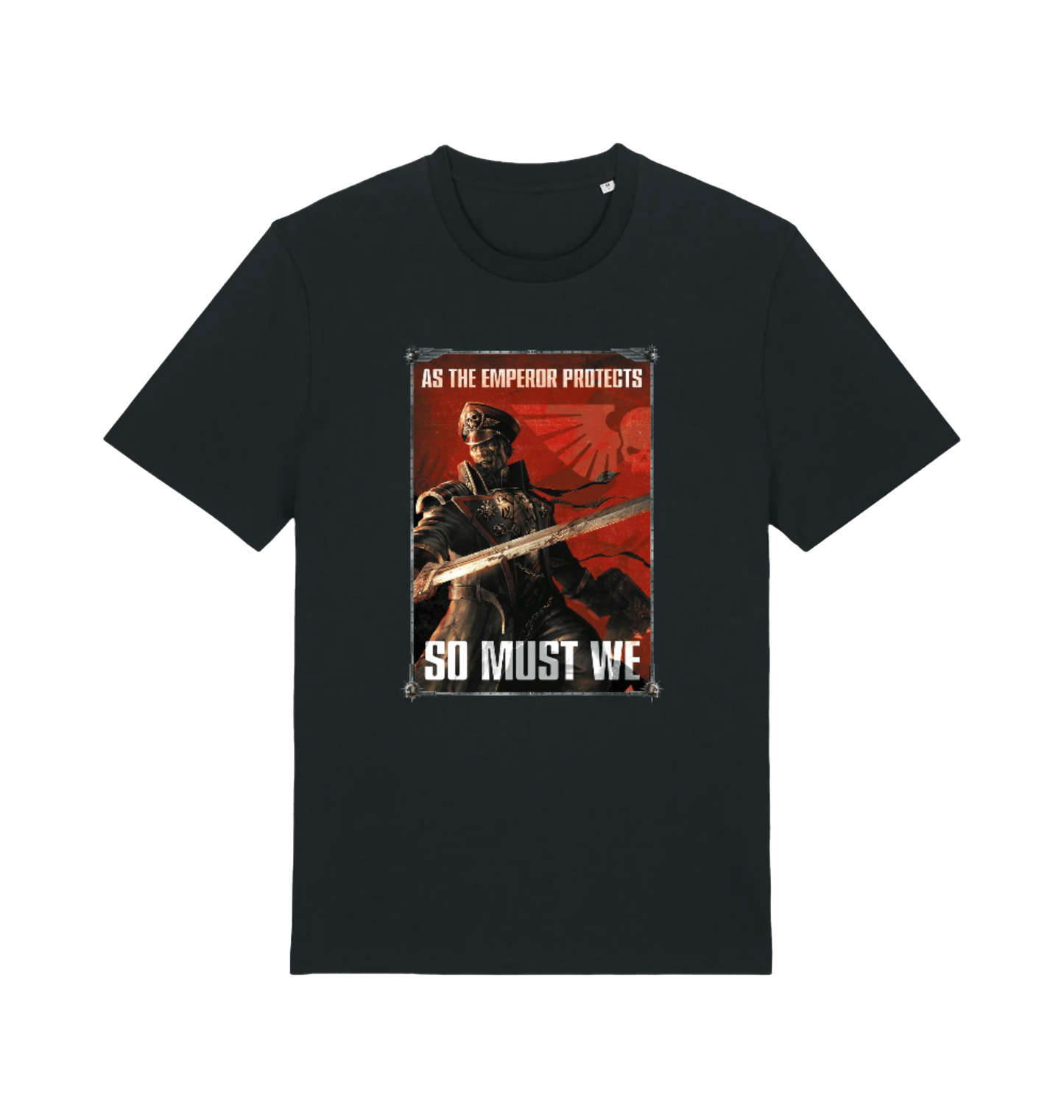 Black Premium Astra Militarum The Emperor Protects T Shirt