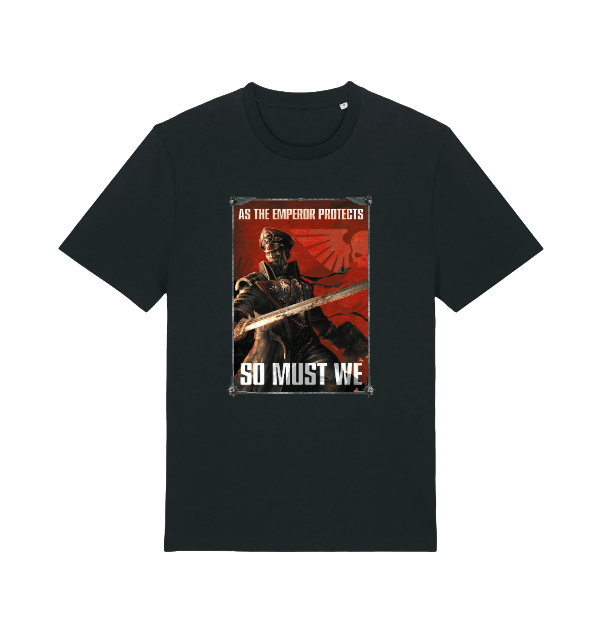 Black Premium Astra Militarum The Emperor Protects T Shirt