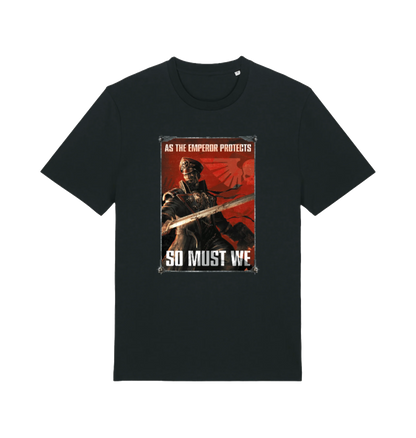 Black Premium Astra Militarum The Emperor Protects T Shirt