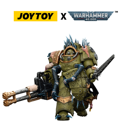 JoyToy Warhammer 40,000 Action Figure - Death Guard, Blightlord Terminator 1 with Reaper Autocannon and Bubotic Blade (1/18 Scale) Preorder