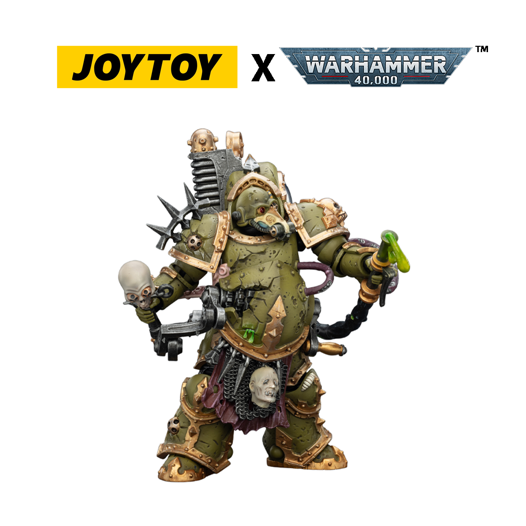JoyToy Warhammer 40,000 Action Figure - Death Guard, Foul Blightspawn with Plague Sprayer (1/18 Scale) Preorder