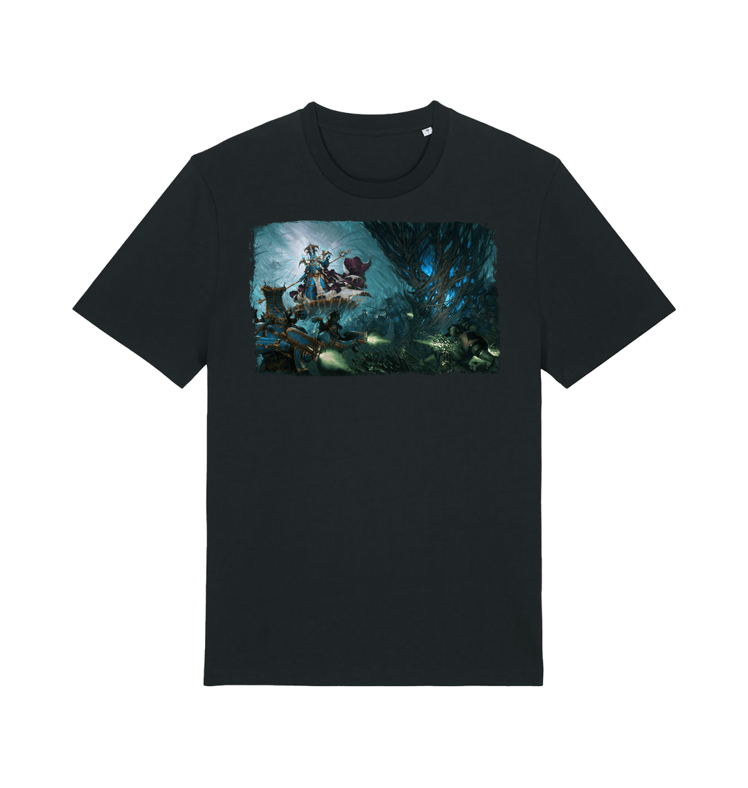 Black Printed T-shirt Front