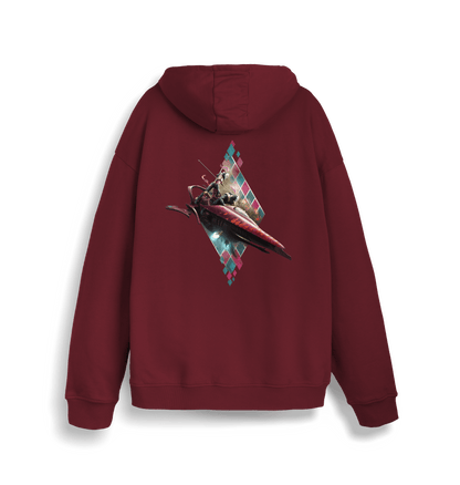 Burgundy Printed Sweater Back