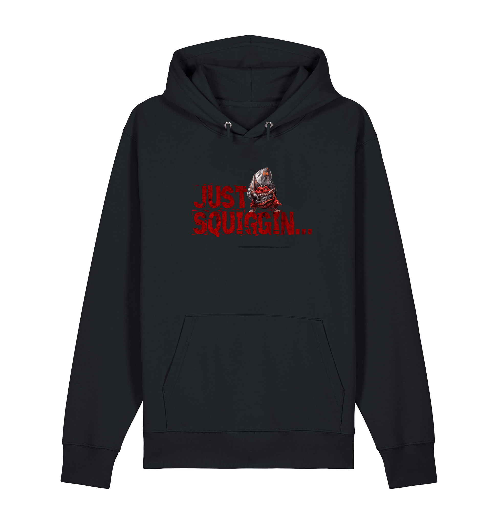 Black Printed Sweater Front