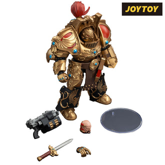 JoyToy Warhammer The Horus Heresy Action Figure - Legio Custodes, Aquilon Terminator Squad, Aquilon Terminator with Lastrum Storm Bolter (1/18 Scale) Preorder