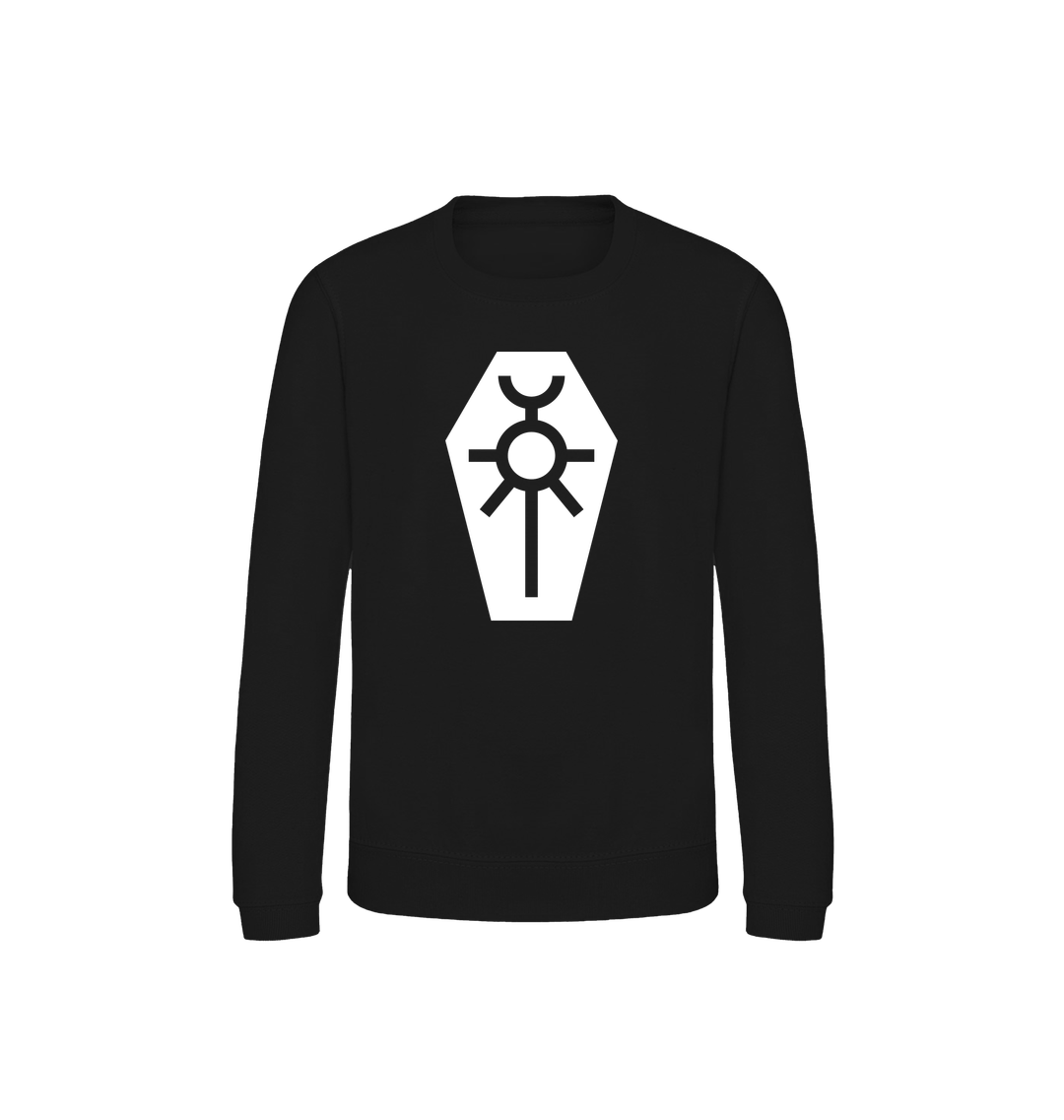 Deep Black Printed Sweater