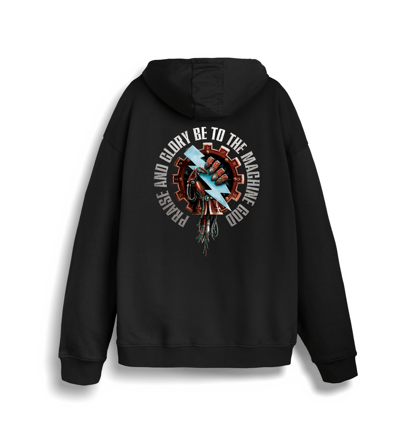 Black Printed Sweater Back