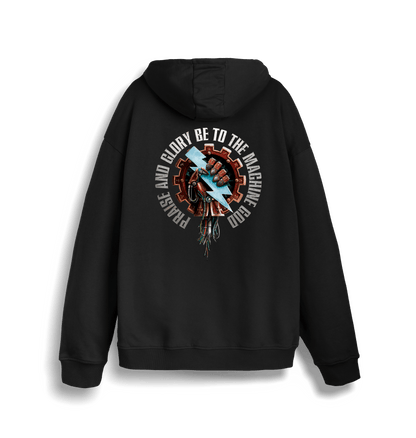 Black Printed Sweater Back