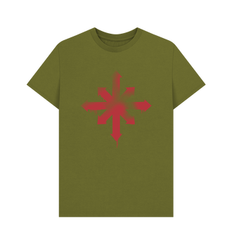 Moss Green Chaos Space Marines Graffiti Insignia T Shirt