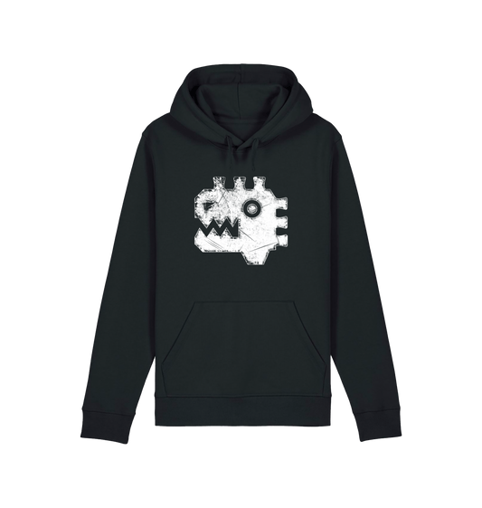 Black Printed Hoody Front