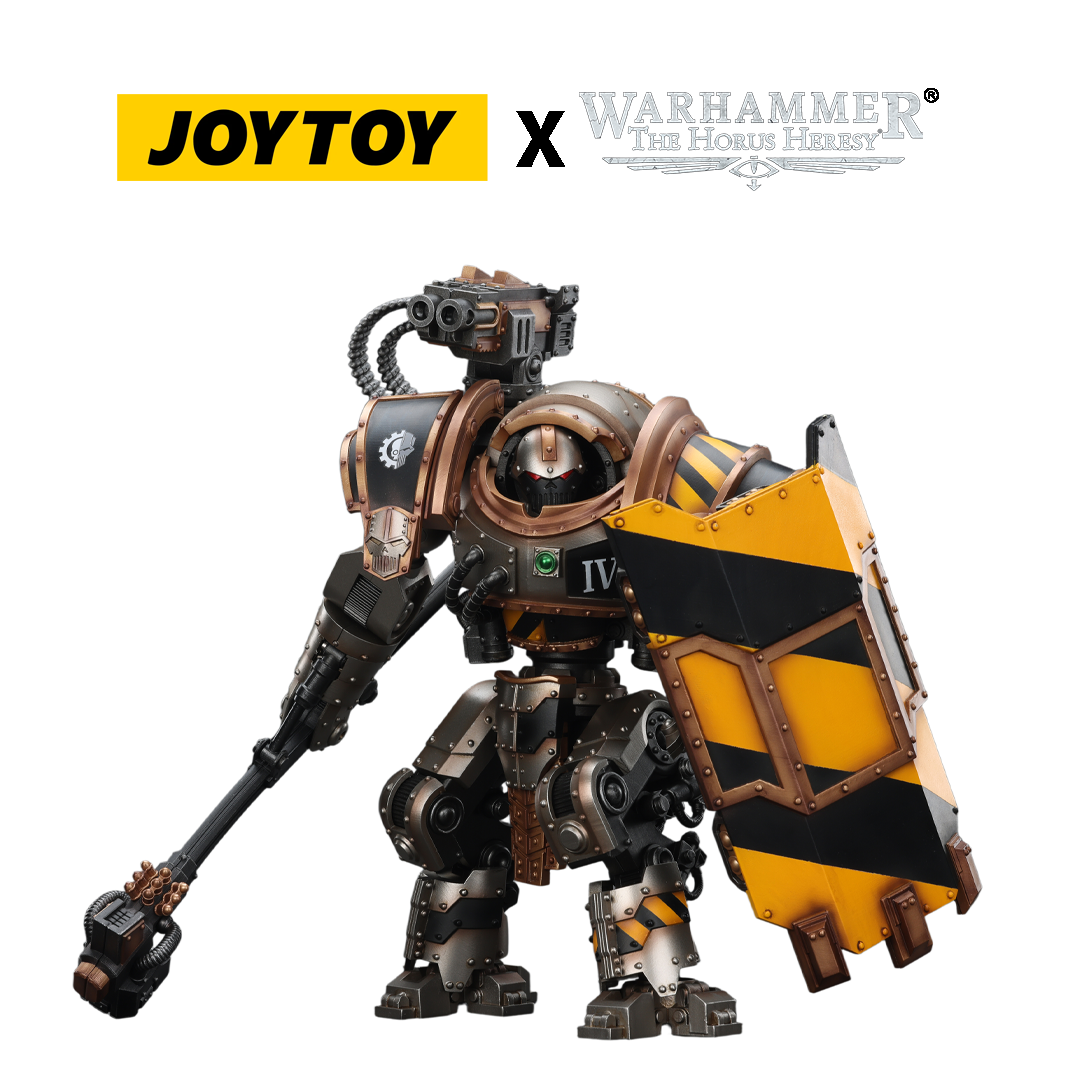 JoyToy Warhammer The Horus Heresy Action Figure - Iron Warriors, Iron Circle Domitar-Ferrum Class Battle-automata with Karceri Battle Shield and Graviton Crusher (1/18 Scale) Preorder