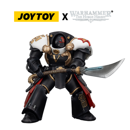 JoyToy Warhammer The Horus Heresy Action Figure - White Scars, Ebon Keshig Terminator 1 with Power Glaive (1/18 Scale) Preorder