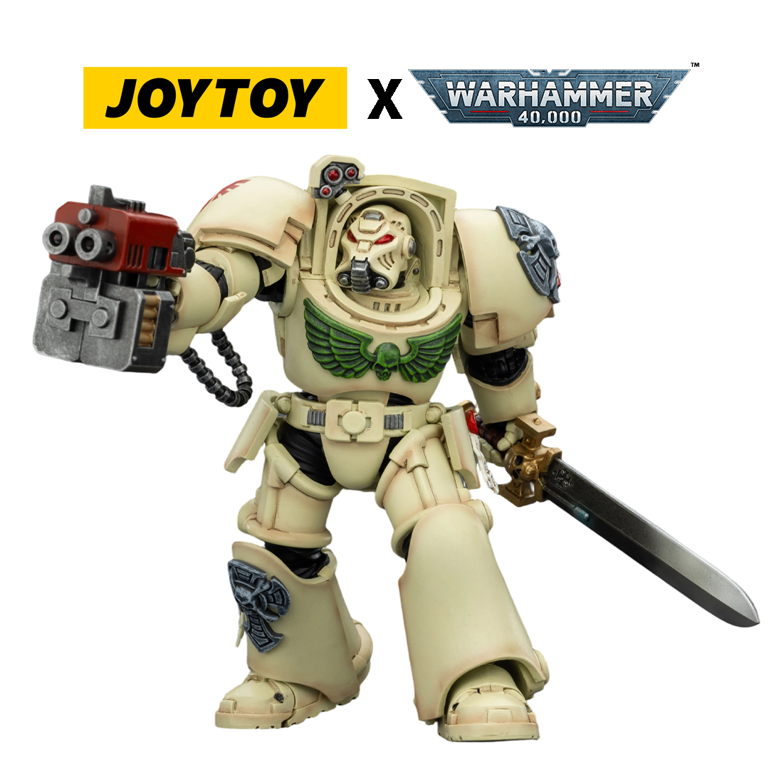 JoyToy Warhammer 40,000 Action Figure - Dark Angels, Terminator 1 with Power Sword and Storm Bolter (1/18 Scale) Preorder