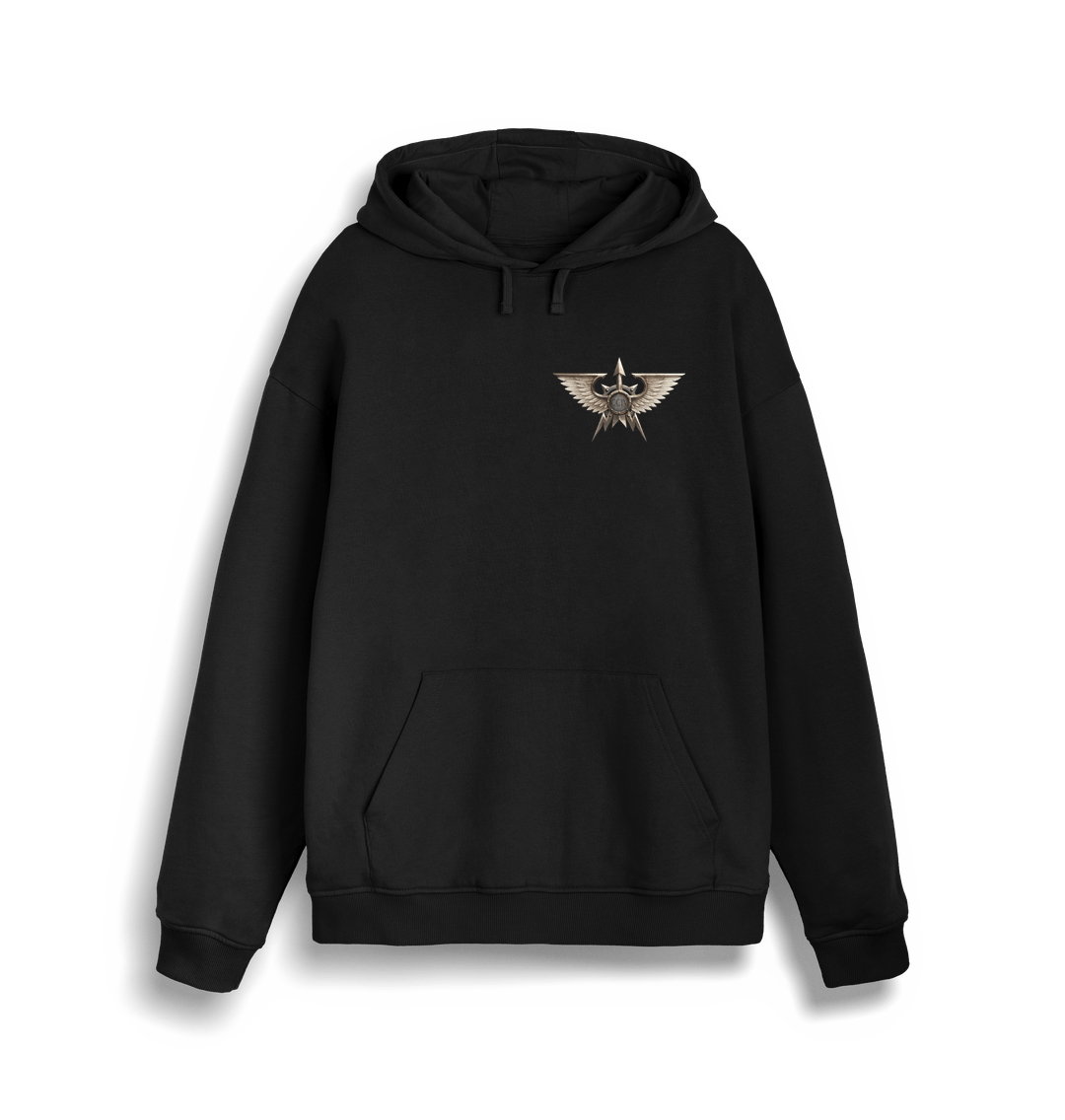 Black Premium Solar Auxilia Double Print Hoodie