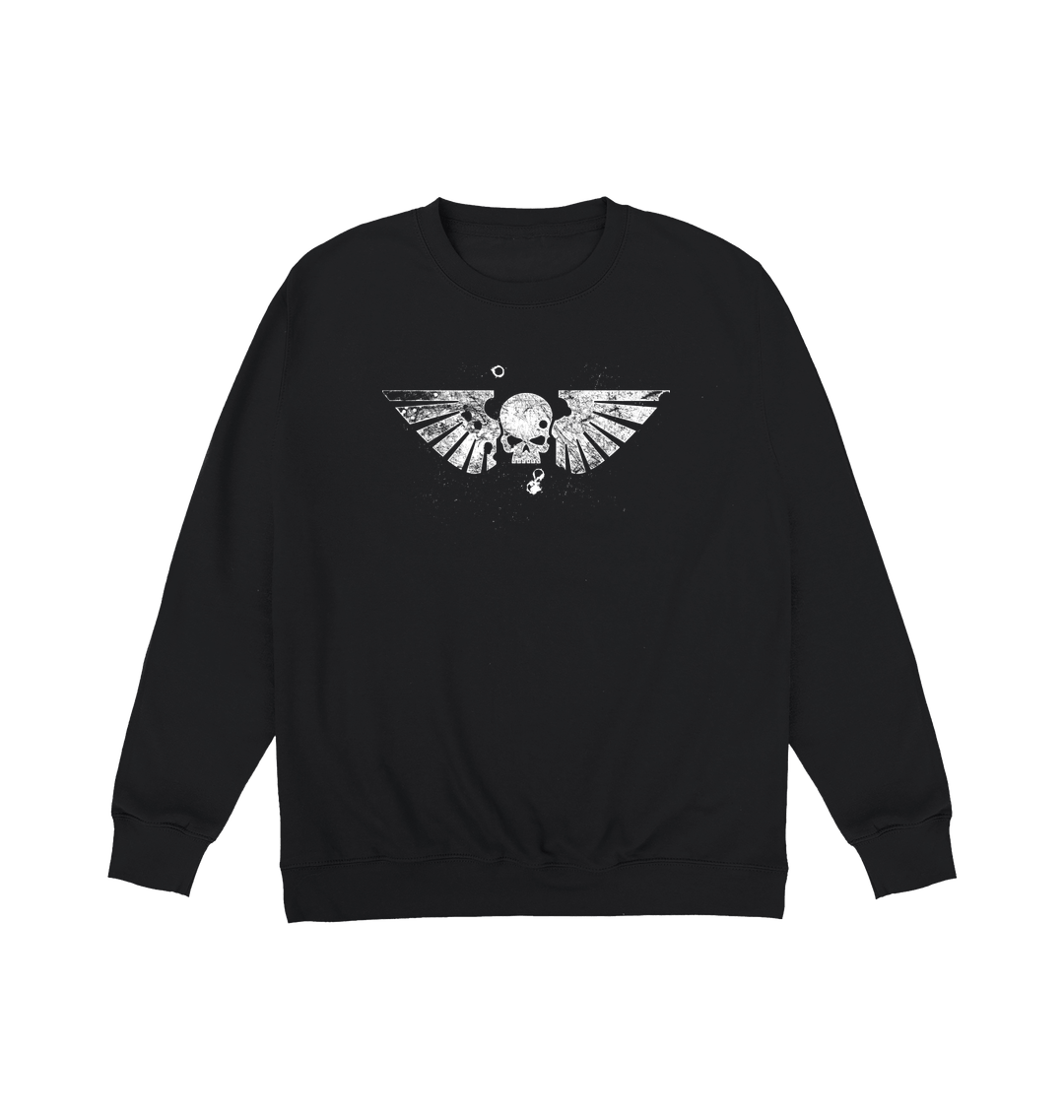Deep Black Printed Sweater