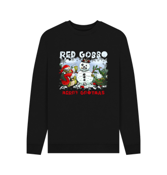 Black Red Gobbo Merry Grotmas Xmas Sweatshirt