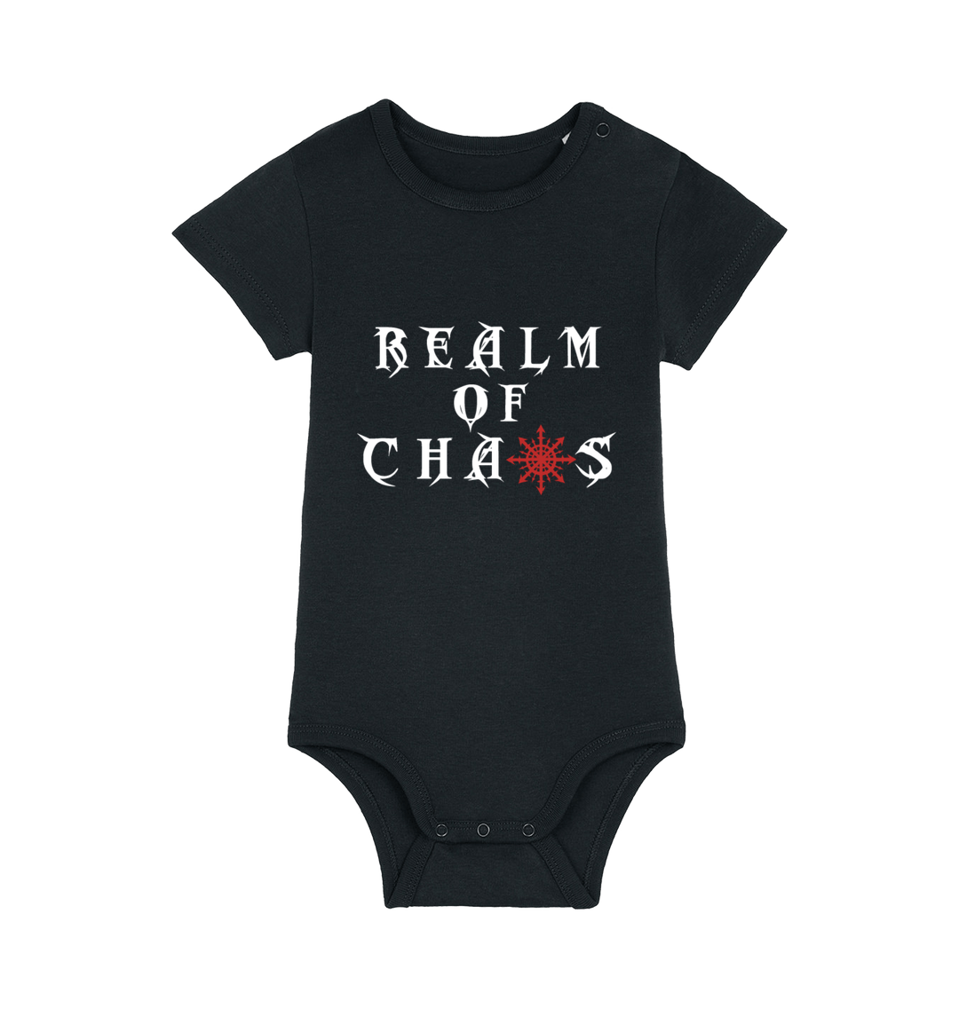 Black Printed baby grow