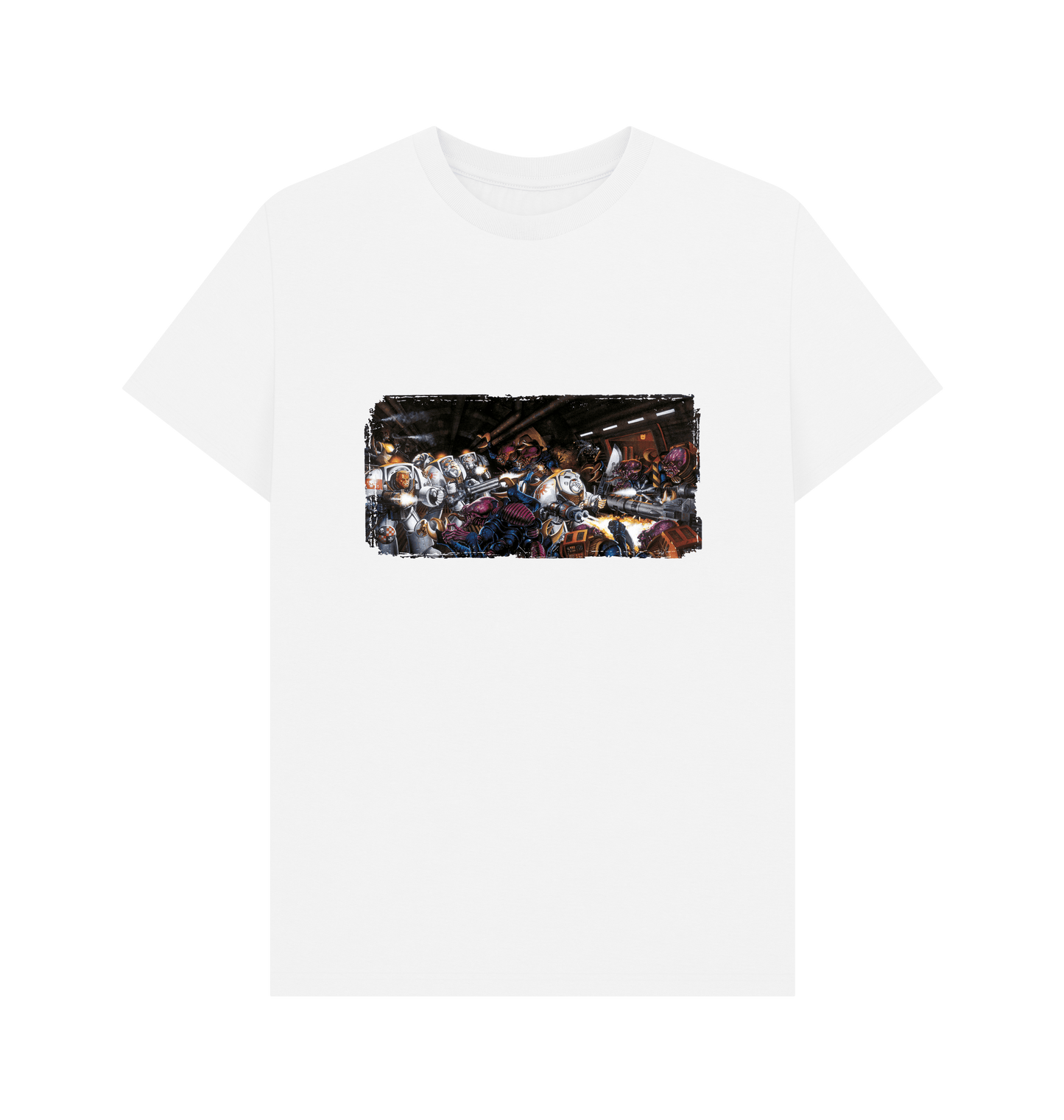 White Premium Deathwing Retro Art T Shirt
