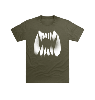 Military Green Destruction Graffiti Insignia T Shirt