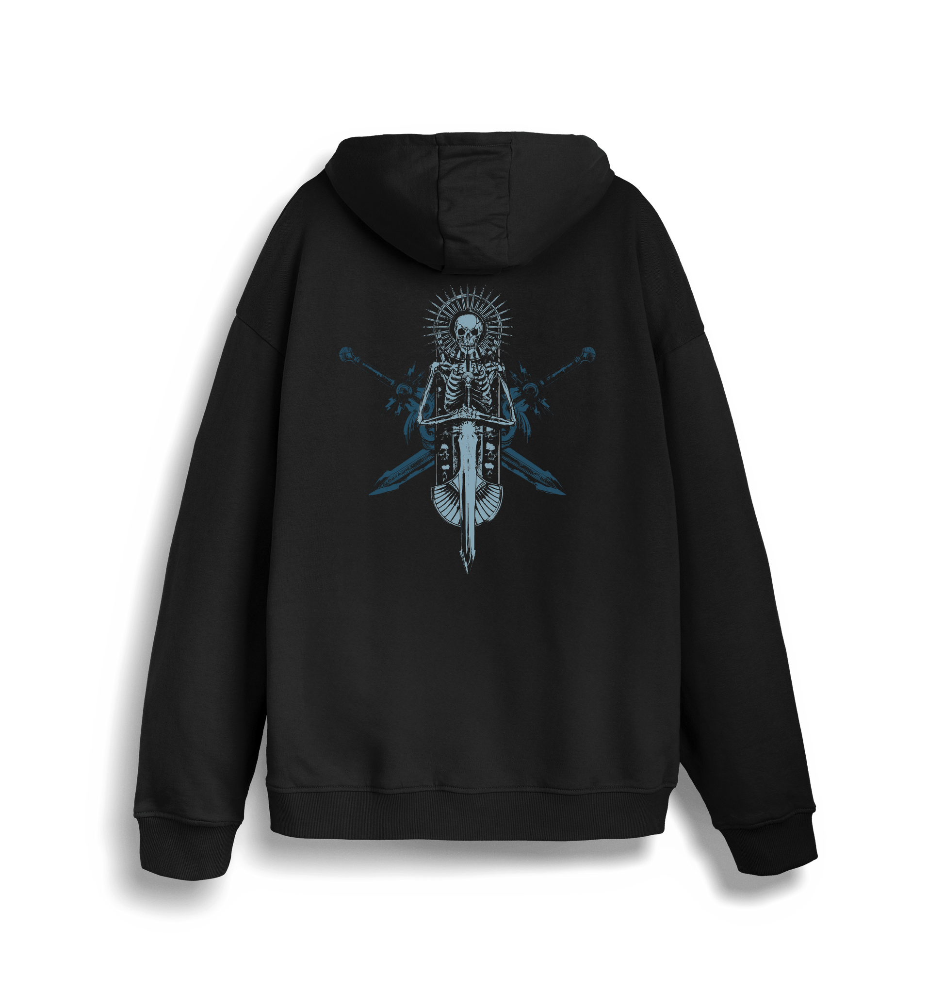 Black Printed Sweater Back