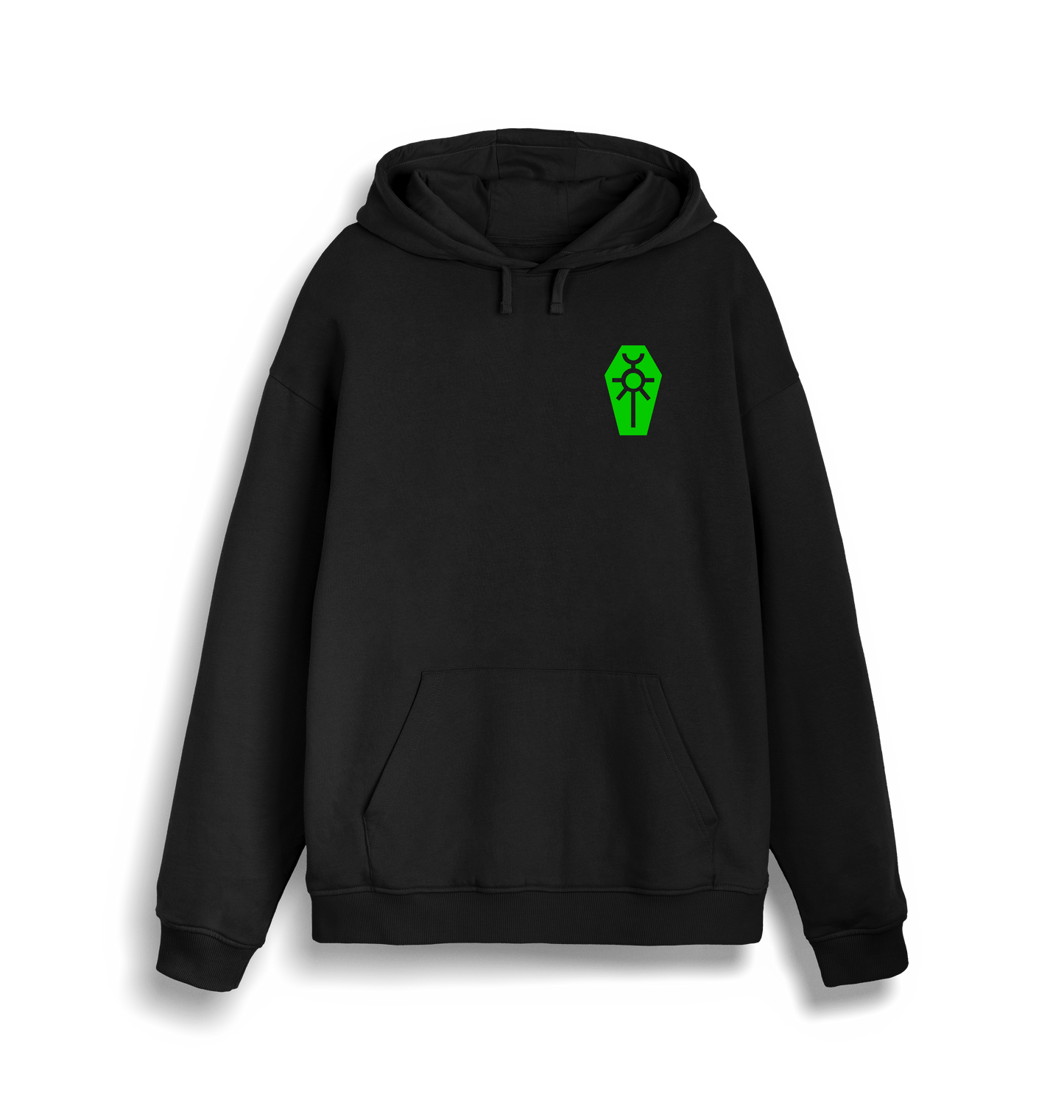 Black Printed Sweater Front