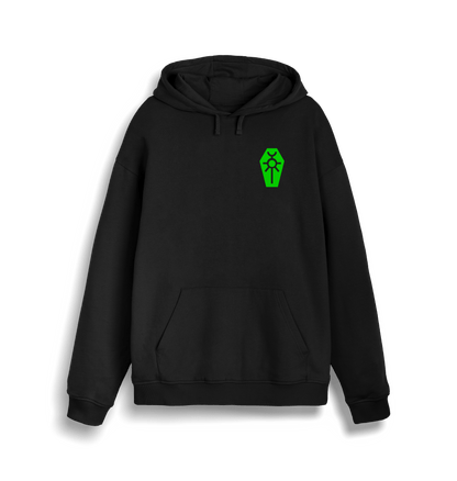 Black Printed Sweater Front