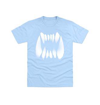 Light Blue Destruction Graffiti Insignia T Shirt