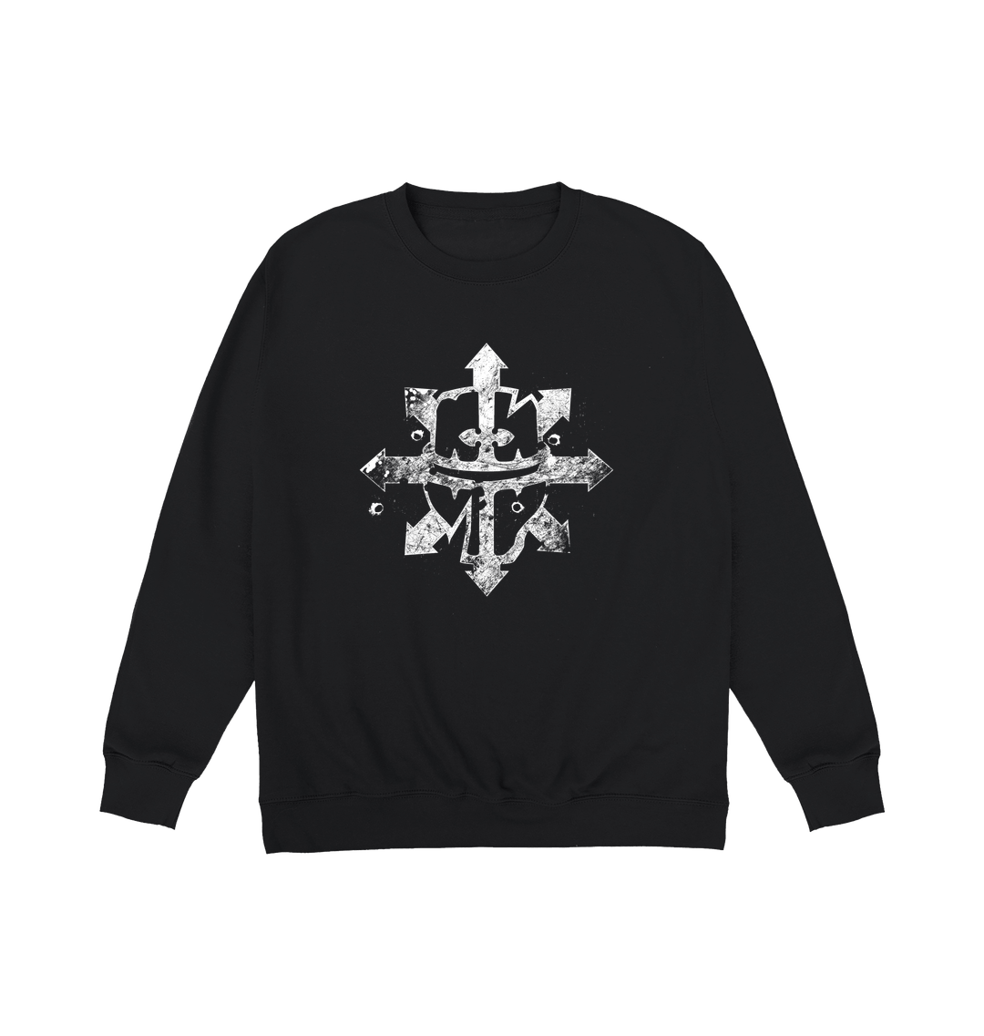 Deep Black Printed Sweater